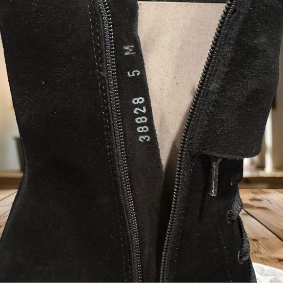 La CANADIENNE Power Lace-Up Waterproof Combat Boot Black Suede Size 5 - Picture 12 of 13